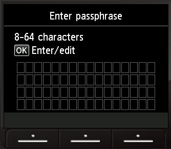 Enter passphrase screen